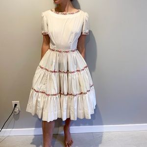 Vintage Midi Cottage Dress